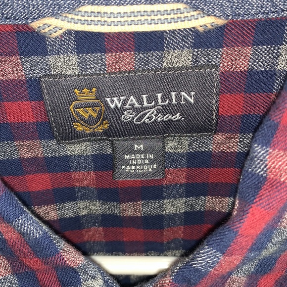 Wallin & Bros M Plaid Flannel Button Up Shirt - Picture 4 of 4